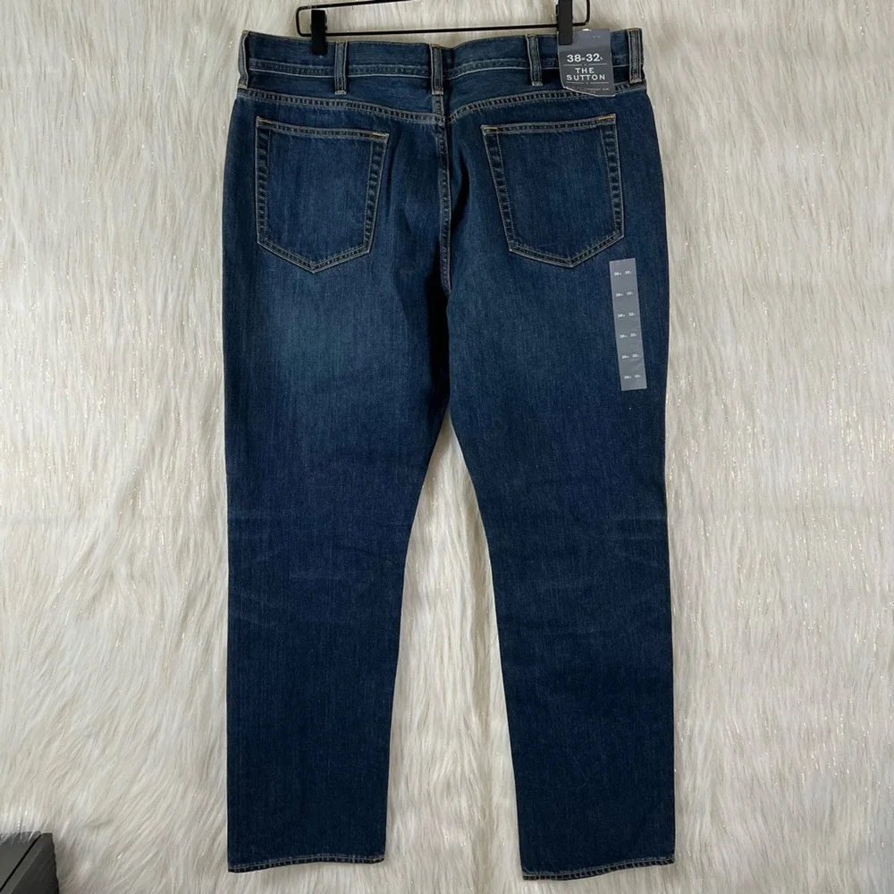NWT J. Crew The Sutton Jeans Dark Wash Blue Slim Fit Casual Denim Size 38x32
